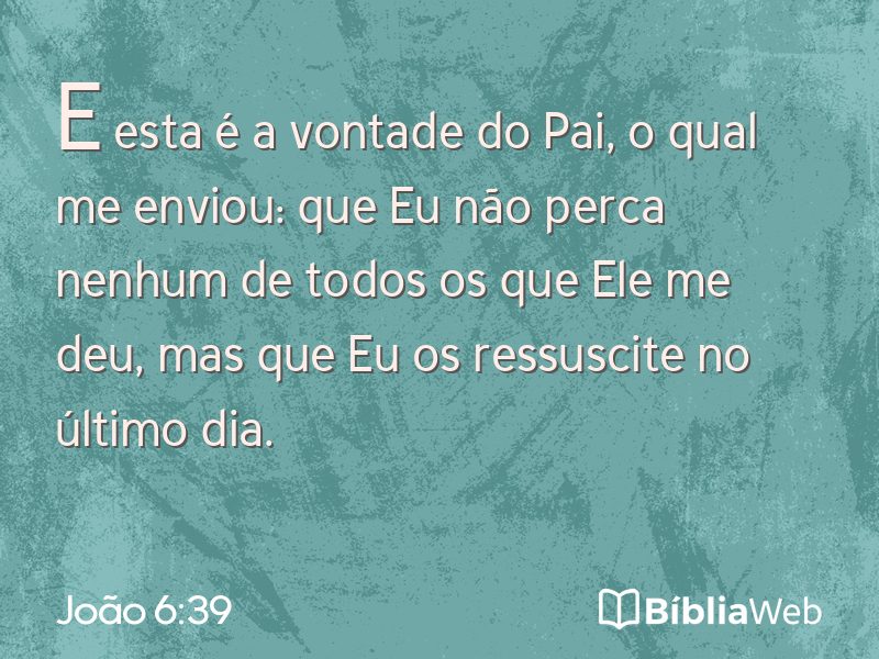 João 6:39 em imagem para compartilhar