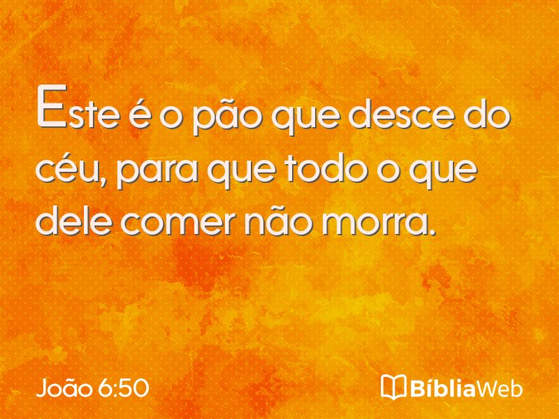 João 6:50 em imagem para compartilhar