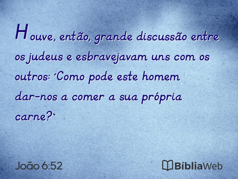 João 6:52 em imagem para compartilhar