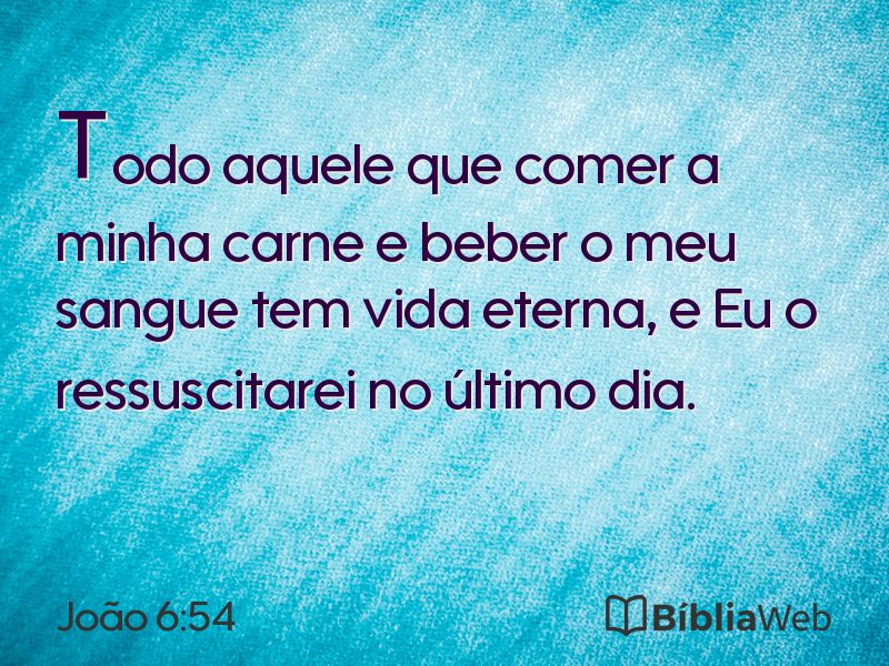 João 6:54 em imagem para compartilhar