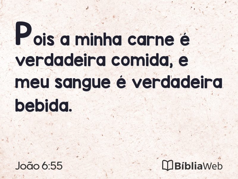 João 6:55 em imagem para compartilhar