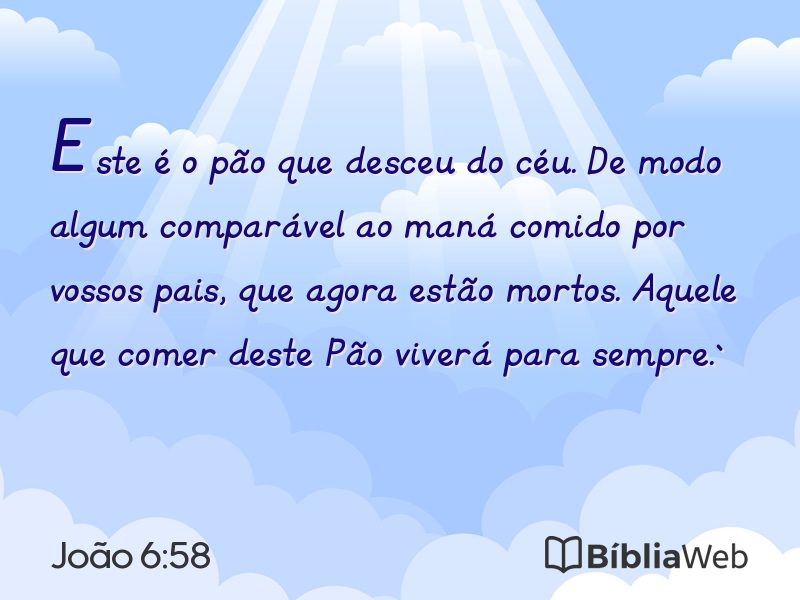João 6:58 em imagem para compartilhar