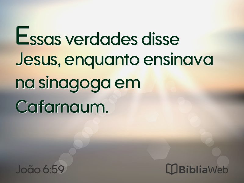 João 6:59 em imagem para compartilhar