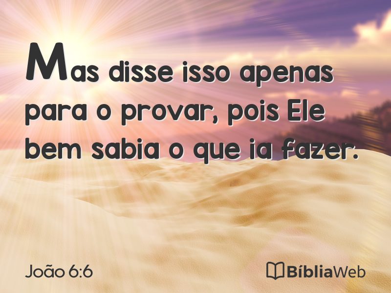 João 6:6 em imagem para compartilhar