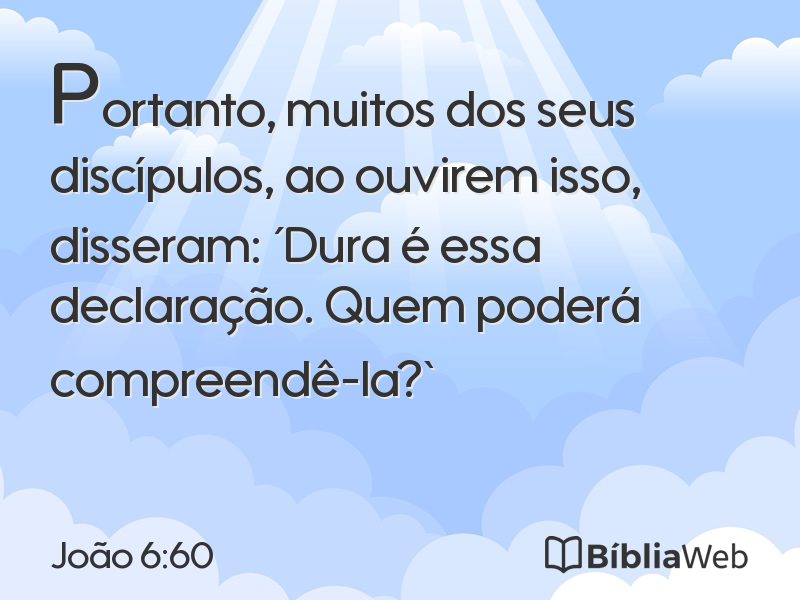João 6:60 em imagem para compartilhar