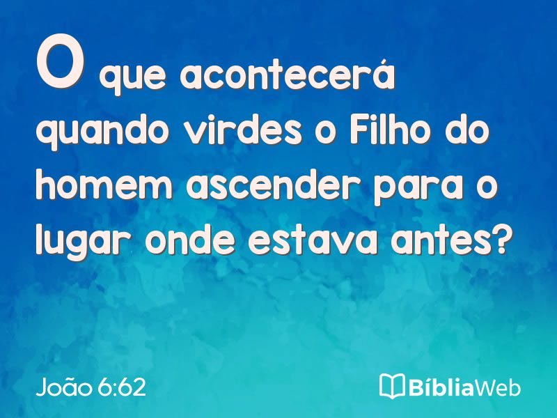 João 6:62 em imagem para compartilhar