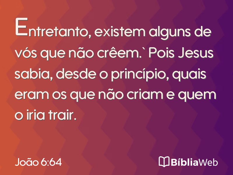 João 6:64 em imagem para compartilhar