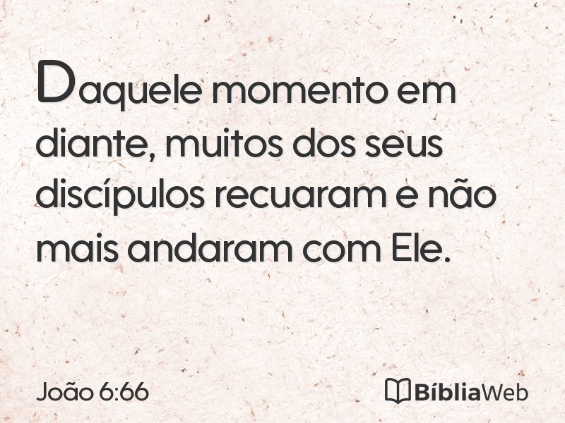 João 6:66 em imagem para compartilhar