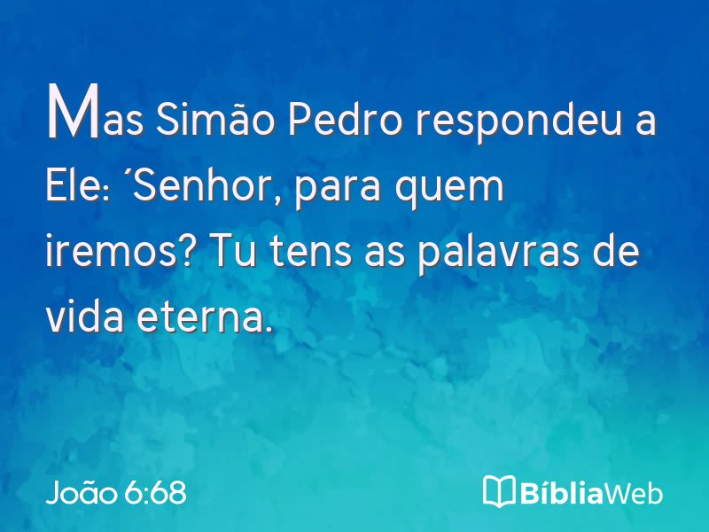 João 6:68 em imagem para compartilhar