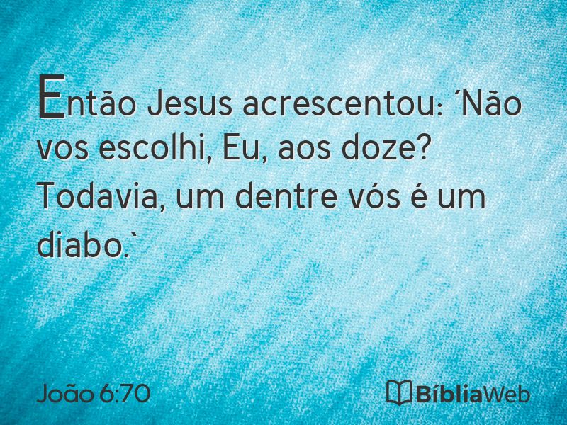 João 6:70 em imagem para compartilhar
