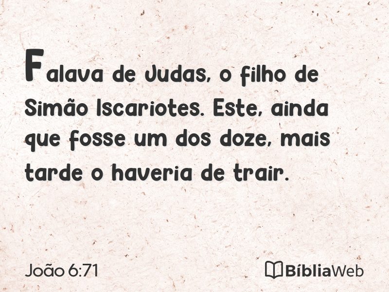 João 6:71 em imagem para compartilhar