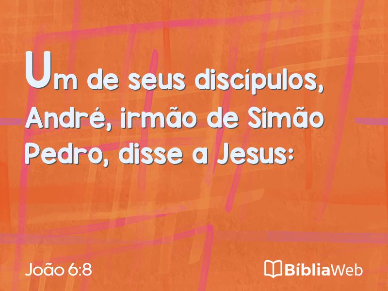 João 6:8 em imagem para compartilhar