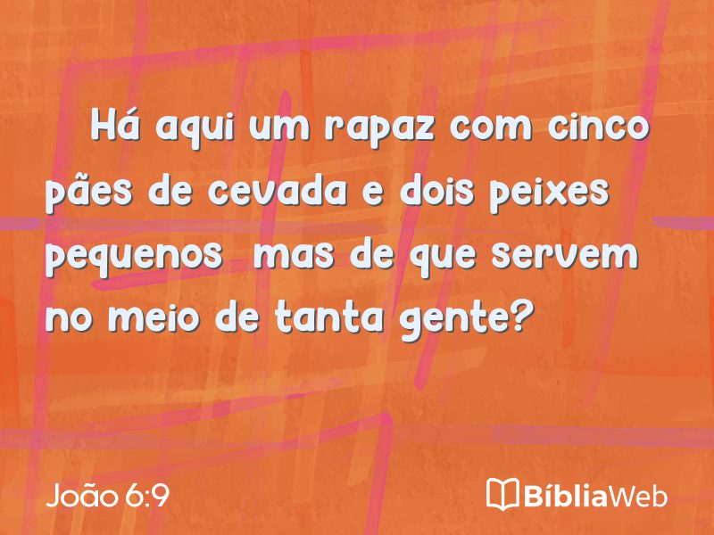 João 6:9 em imagem para compartilhar