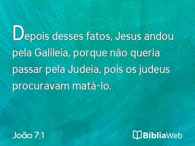 João 7:1 em imagem para compartilhar