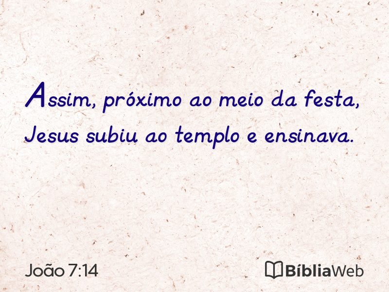 João 7:14 em imagem para compartilhar