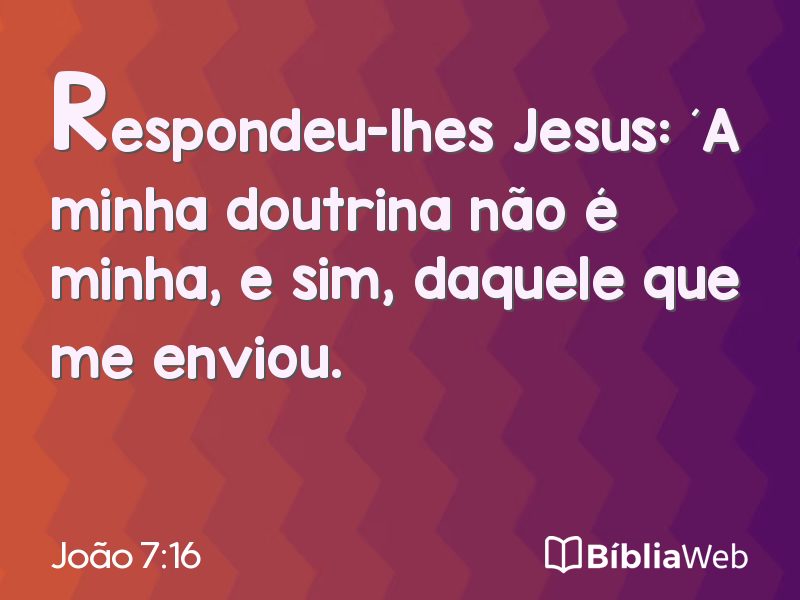 João 7:16 em imagem para compartilhar