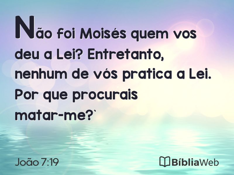 João 7:19 em imagem para compartilhar