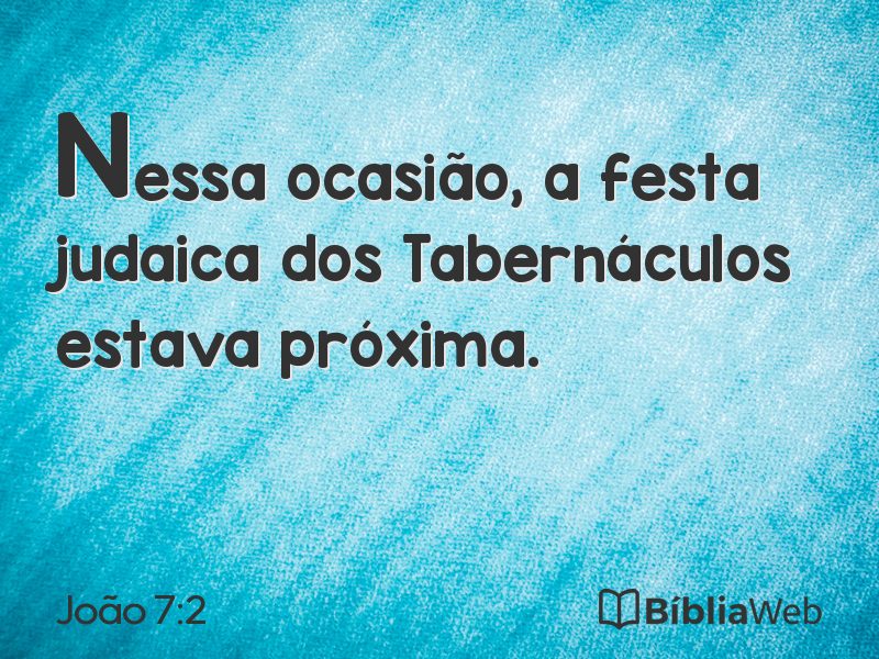 João 7:2 em imagem para compartilhar