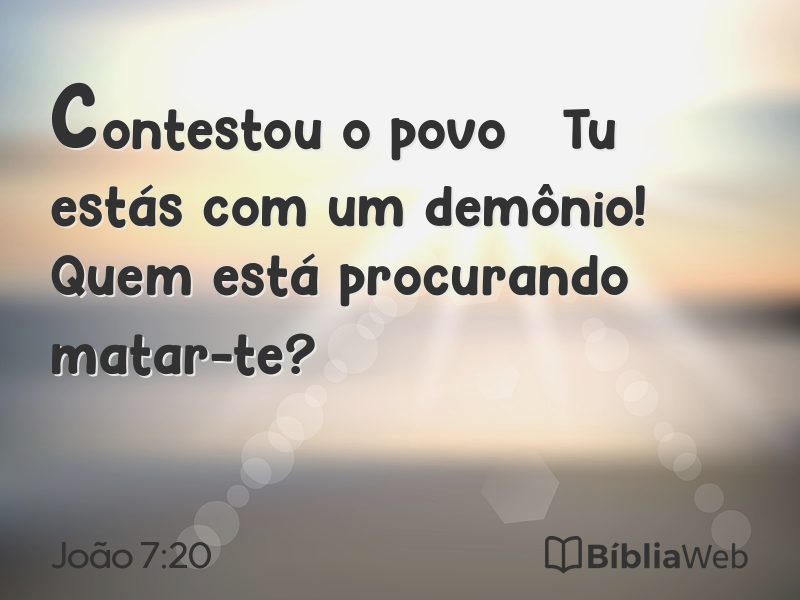 João 7:20 em imagem para compartilhar