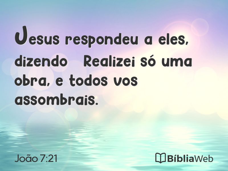 João 7:21 em imagem para compartilhar