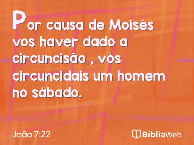 João 7:22 em imagem para compartilhar