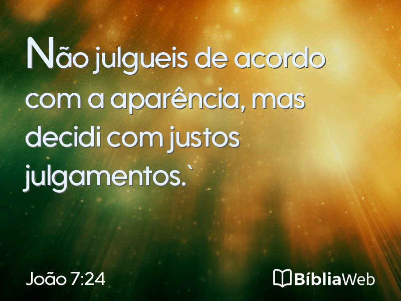 João 7:24 em imagem para compartilhar