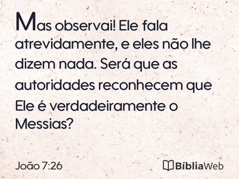 João 7:26 em imagem para compartilhar