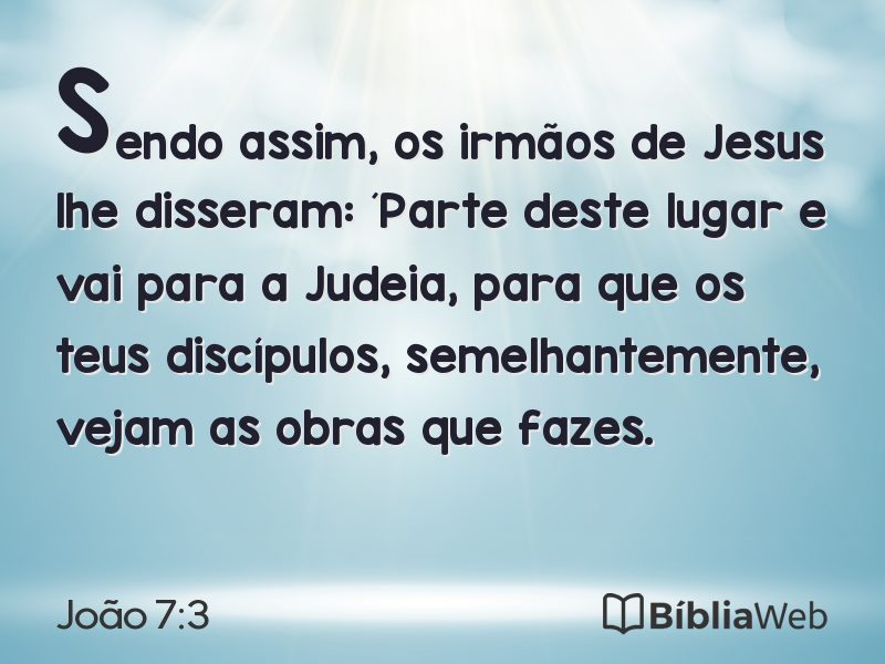 João 7:3 em imagem para compartilhar