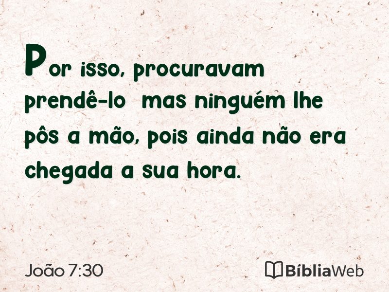 João 7:30 em imagem para compartilhar