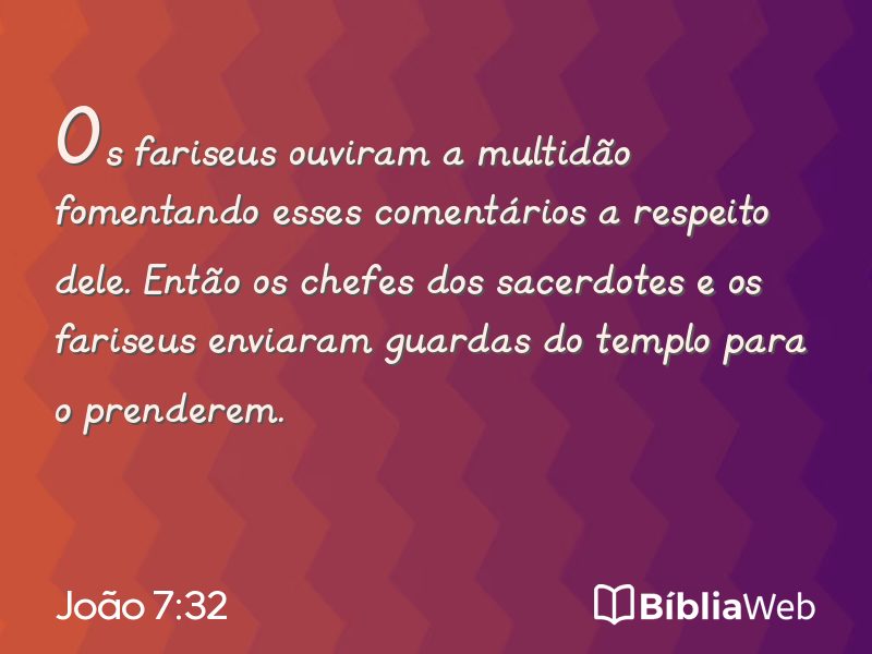 João 7:32 em imagem para compartilhar
