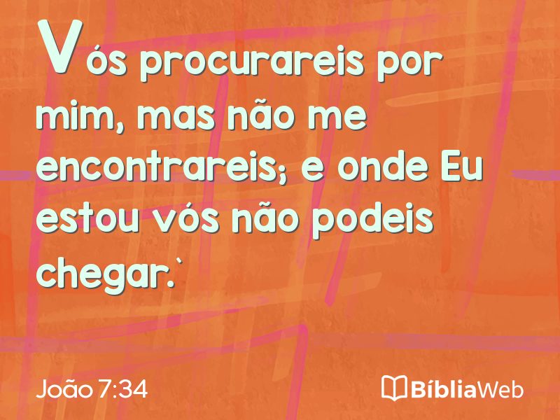 João 7:34 em imagem para compartilhar