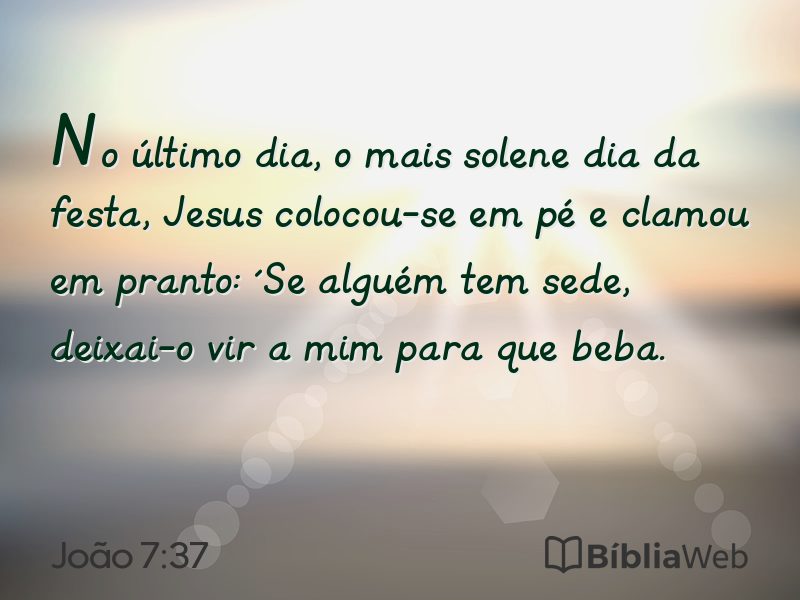João 7:37 em imagem para compartilhar