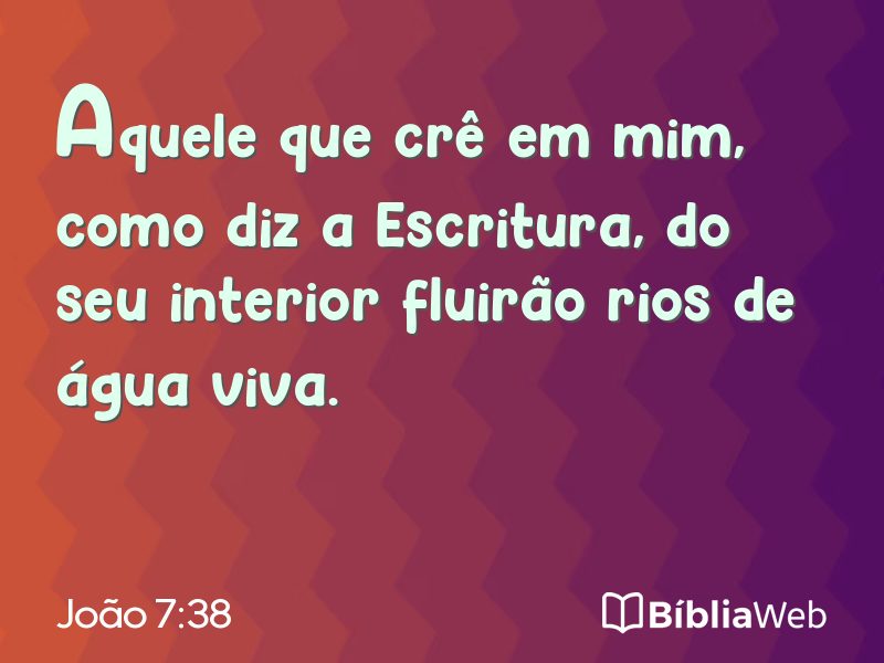 João 7:38 em imagem para compartilhar