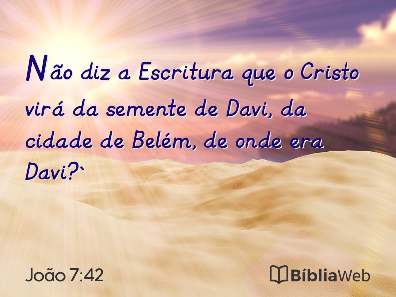 João 7:42 em imagem para compartilhar
