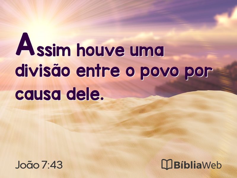 João 7:43 em imagem para compartilhar