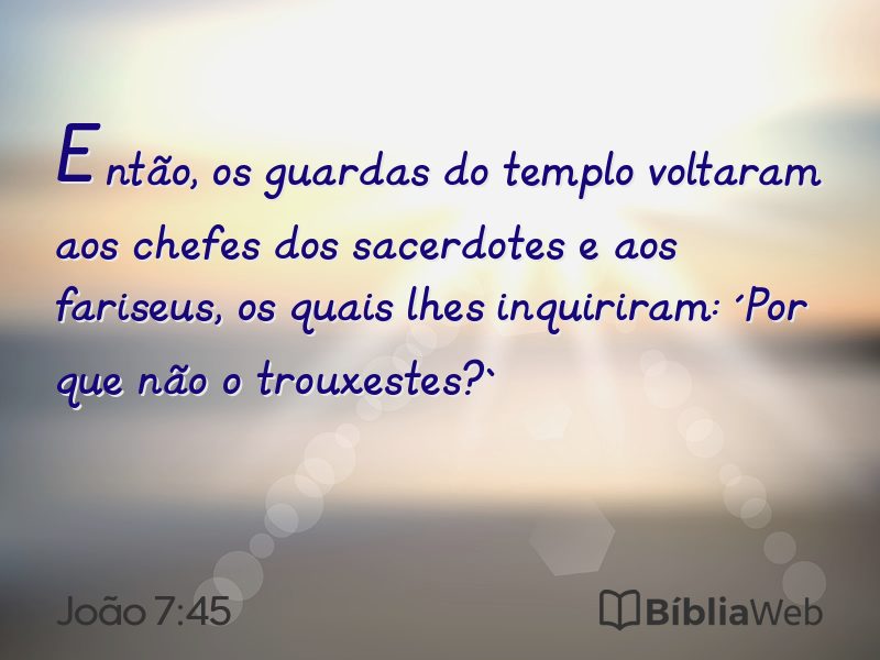 João 7:45 em imagem para compartilhar