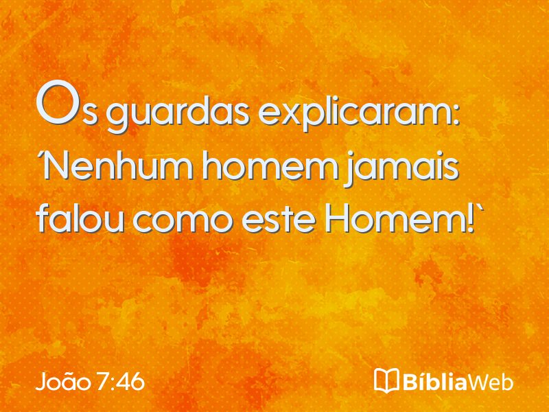 João 7:46 em imagem para compartilhar