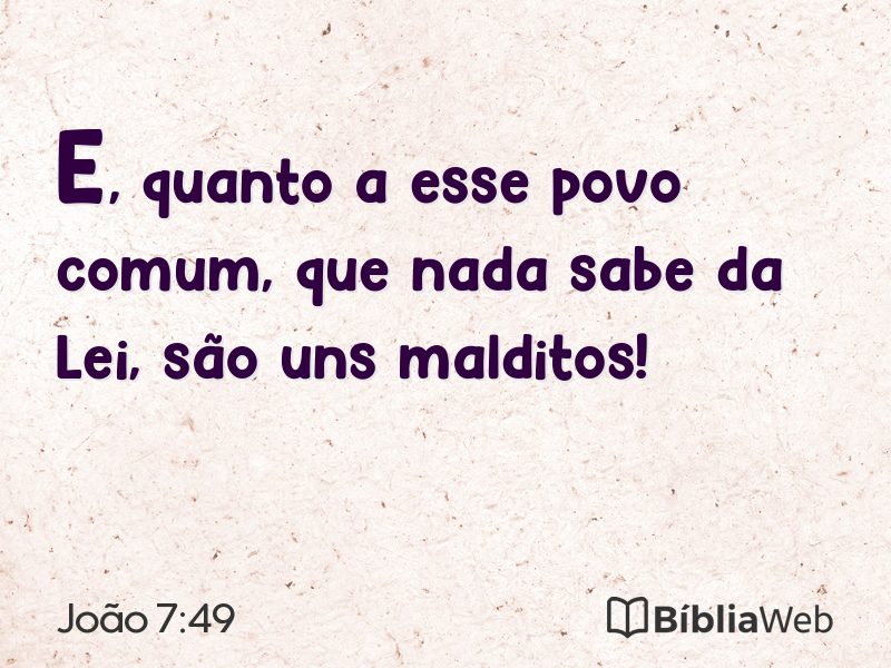 João 7:49 em imagem para compartilhar