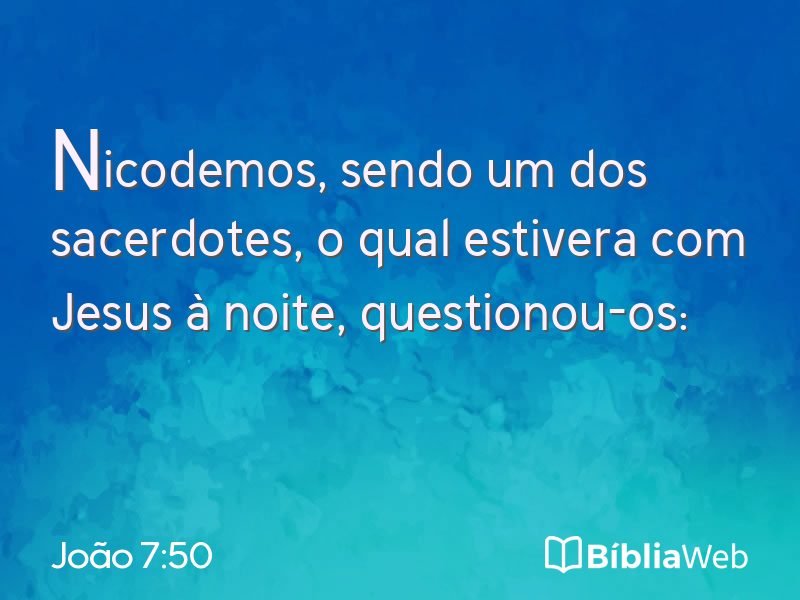 João 7:50 em imagem para compartilhar
