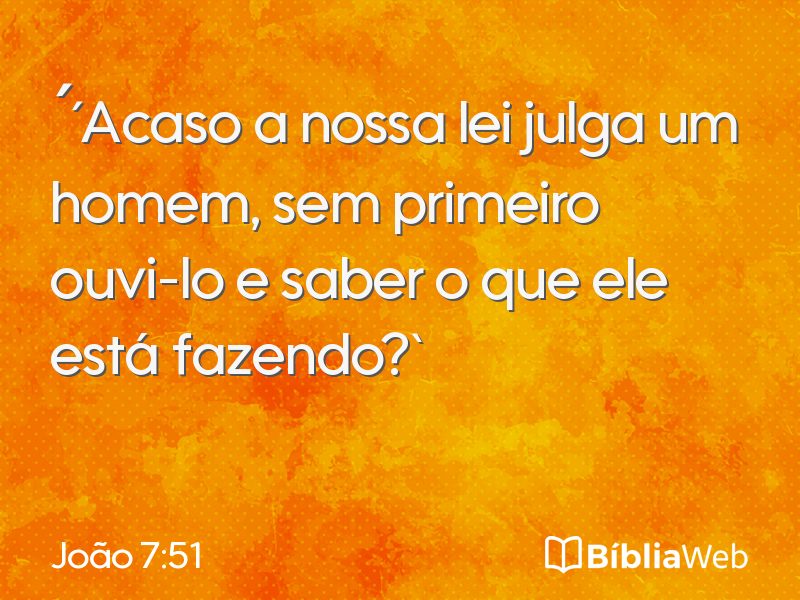 João 7:51 em imagem para compartilhar