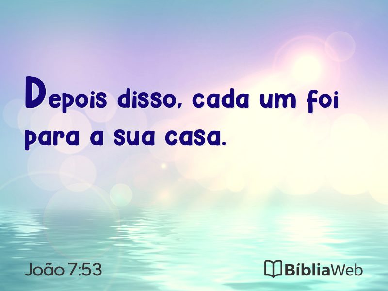 João 7:53 em imagem para compartilhar
