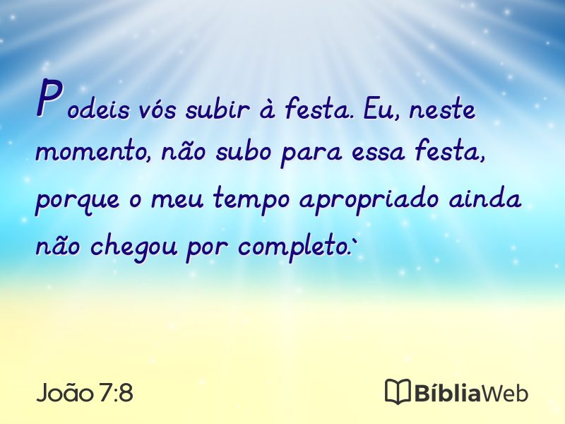 João 7:8 em imagem para compartilhar