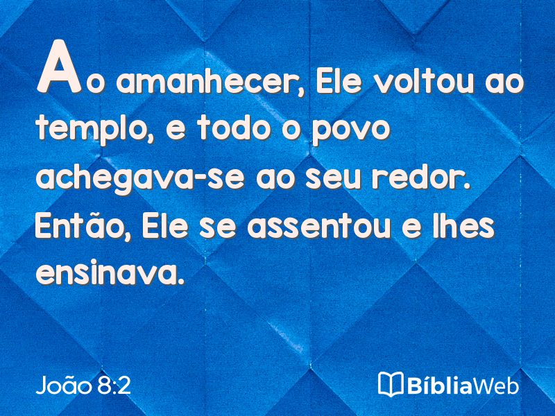 João 8:2 em imagem para compartilhar