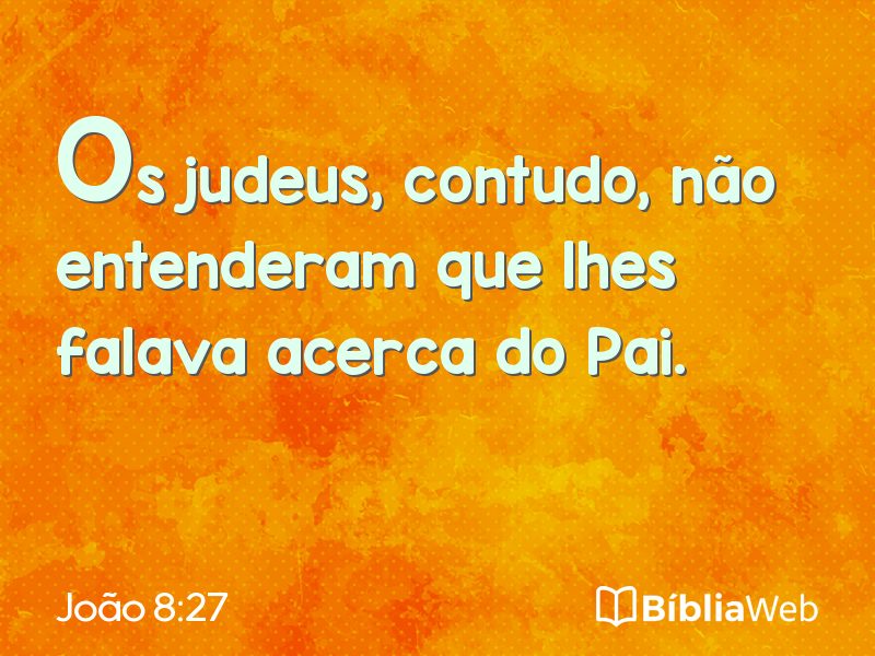 João 8:27 em imagem para compartilhar