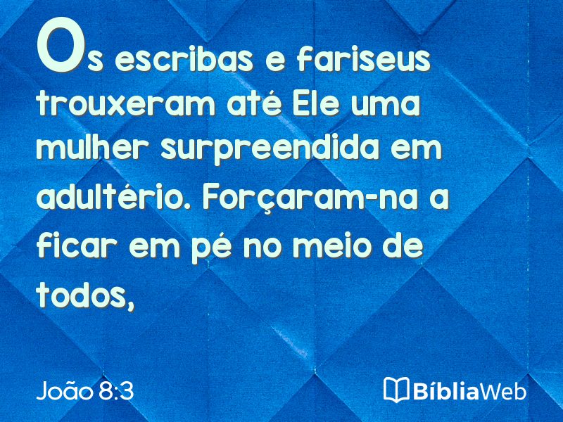 João 8:3 em imagem para compartilhar