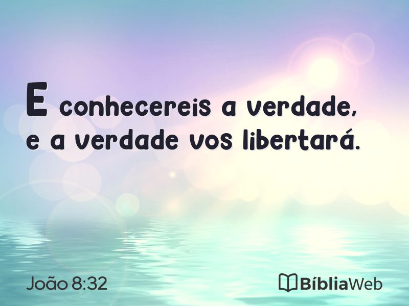 João 8:32 em imagem para compartilhar