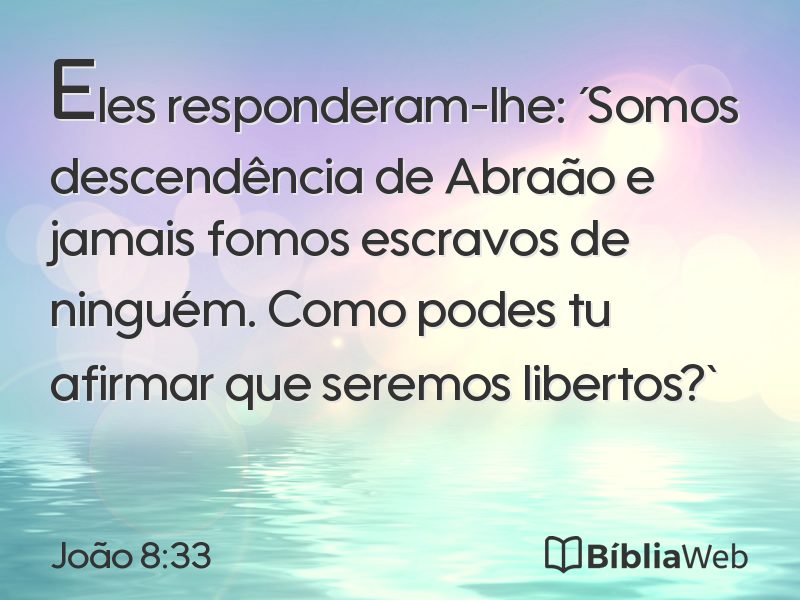 João 8:33 em imagem para compartilhar