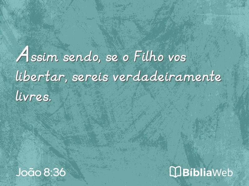 João 8:36 em imagem para compartilhar