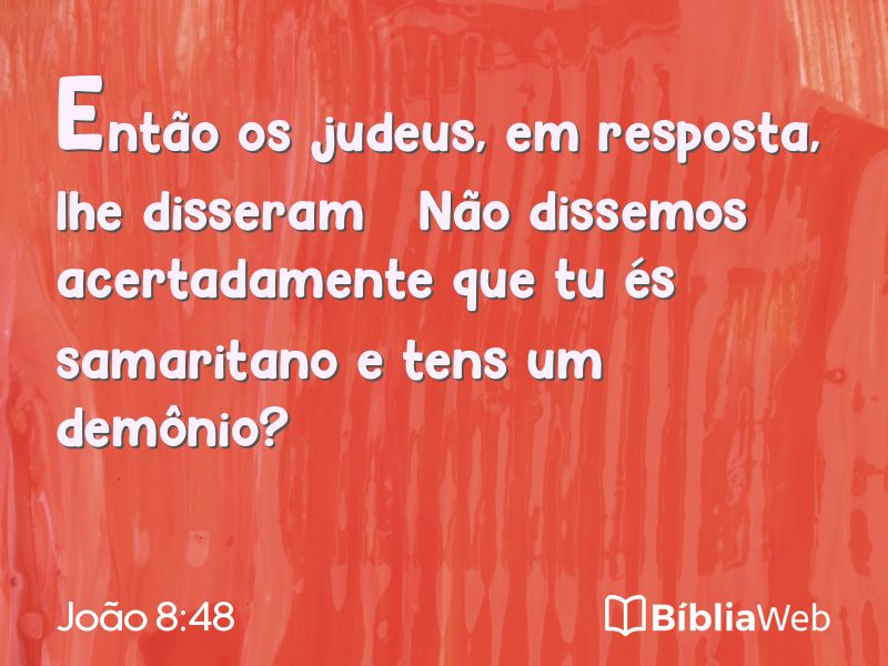 João 8:48 em imagem para compartilhar