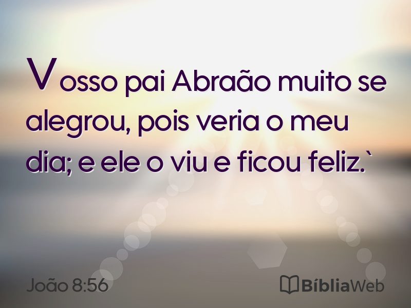 João 8:56 em imagem para compartilhar